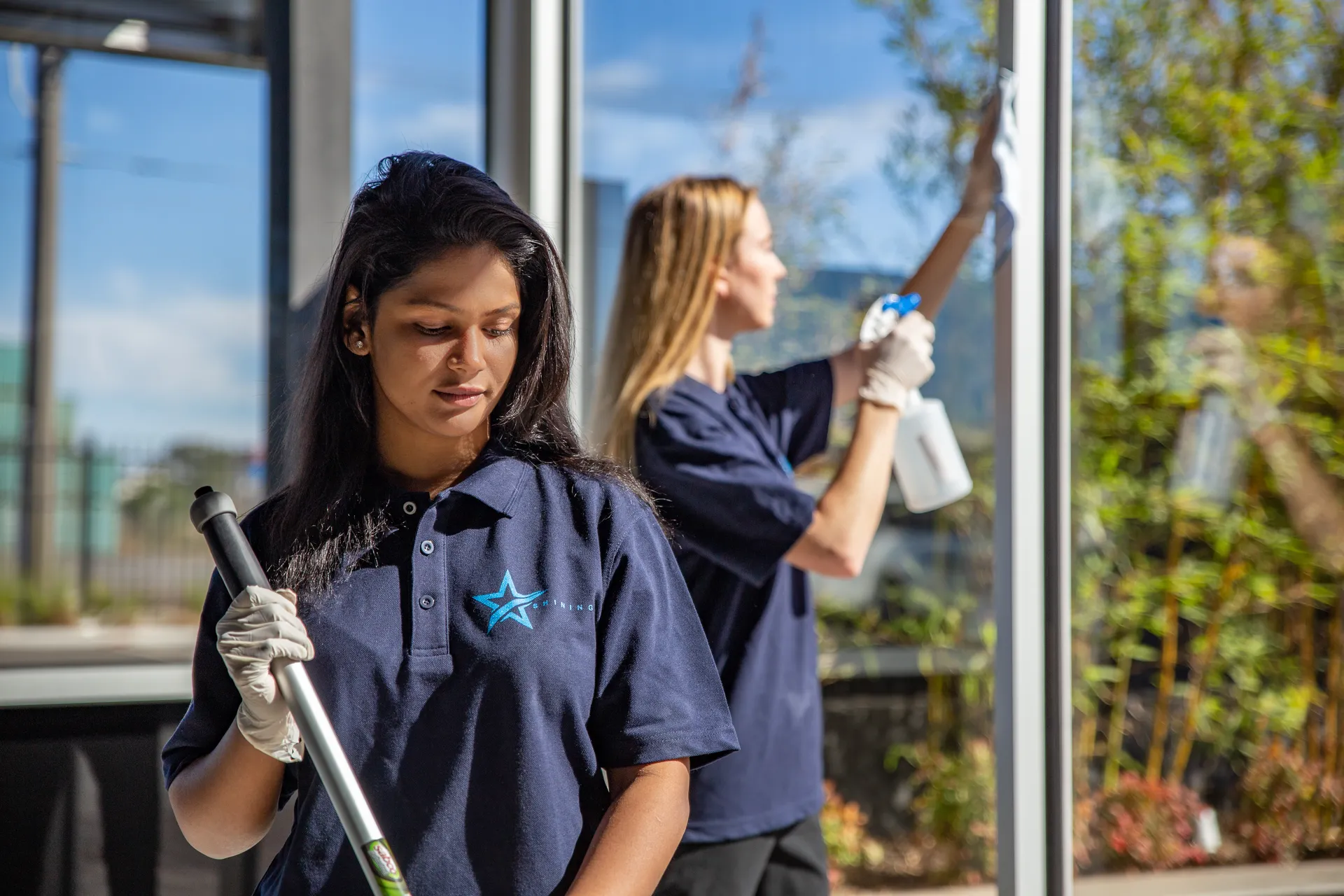 Star Shining cleaners at work in a commercial workplace